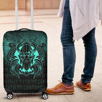 Viking Luggage Covers - Nordic Warrior Valhalla Norse - Cyan Version Luggage Covers RLT12 - Wonder Print Shop