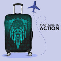Viking Luggage Covers - Eye of Odin - Cyan Version Luggage Covers RLT12 - Wonder Print Shop