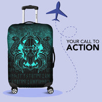 Viking Luggage Covers - Nordic Warrior Valhalla Norse - Cyan Version Luggage Covers RLT12 - Wonder Print Shop