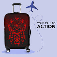 Viking Luggage Covers - Viking God Odin Allfather In Asgard Raven God - Red Version Luggage Covers RLT12 - Wonder Print Shop