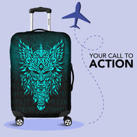 Viking Luggage Covers - Odin The Allfather Asgard God and Chief Of Aesir - Cyan Version Luggage Covers RLT12 - Wonder Print Shop
