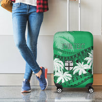 Personalised Fiji Day Luggage Cover Flying Fijians Masi Kesa Style - Green - Wonder Print Shop