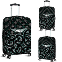 New Zealand Luggage Maori Graphic Tee patterns Green LT6 - Wonder Print Shop