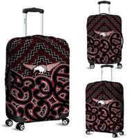 New Zealand Luggage Maori Graphic Tee patterns Red LT6 - Wonder Print Shop