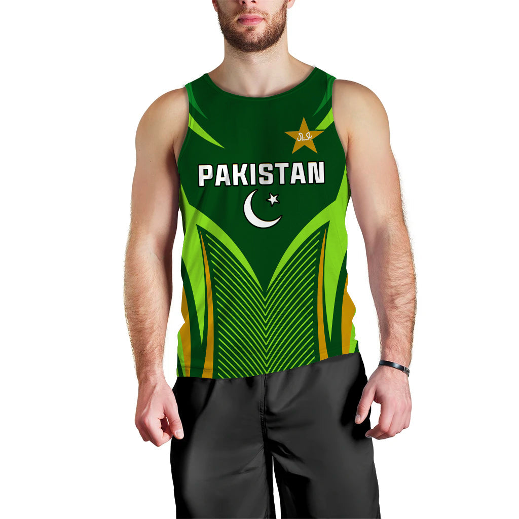custom-text-and-number-pakistan-cricket-men-tank-top-green-shaheens-champion