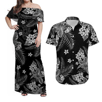 Hawaii Summer Colorful Matching Hawaiian Shirt And Dress Gray LT6 - Wonder Print Shop