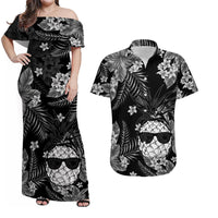 Hawaii Summer Colorful Pineapple Matching Hawaiian Shirt And Dress Gray LT6 - Wonder Print Shop