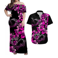 Polynesian Valentine Matching Hawaiian Shirt And Dress Hibiscus Flowers Pink Style LT6 - Wonder Print Shop