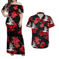 Polynesian Matching Hawaiian Shirt And Dress - Hawaii Summer Hula Girl No.2 LT6 - Wonder Print Shop