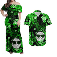 Hawaii Summer Colorful Pineapple Matching Hawaiian Shirt And Dress Green LT6 - Wonder Print Shop