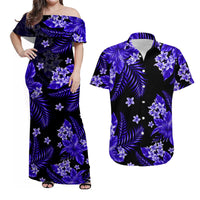 Hawaii Summer Colorful Matching Hawaiian Shirt And Dress Dark Blue LT6 - Wonder Print Shop