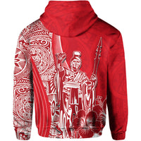 Hawaiian King Kamehameha Hoodie Vibe Red Style LT6 - Wonder Print Shop