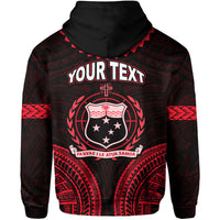Custom Personalised Samoa Ula Nifo Tribal Hoodie Red Style LT6 - Wonder Print Shop