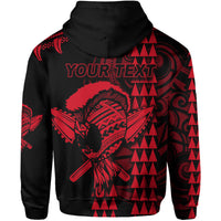 Custom Hawaii Polynesian Warrior Kakau Hoodie Red LT6 - Wonder Print Shop