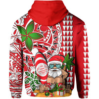 Hawaii Mele Kalikimaka Santa Claus Beach Hoodie LT6 - Wonder Print Shop