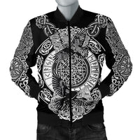 Viking Bomber Jacket Raven and Wolf RLT12 - Wonder Print Shop