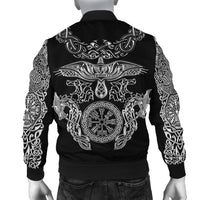 Viking Bomber Jacket Raven and Wolf RLT12 - Wonder Print Shop