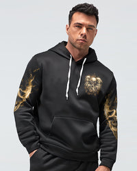 Mens Skull Hoodie Stuck Between IDK IDC And IDGAF - Wonder Print Shop