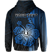 Custom Polynesian Hibiscus Zip Hoodie Hawaiian Style No.5 LT6 - Wonder Print Shop