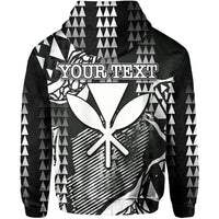 Custom Hawaii Kanaka Map Zip Hoodie White Style LT6 - Wonder Print Shop