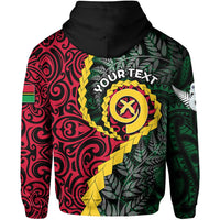 Custom Vanuatu All Over Hoodie Mix Maori Silver Fern LT6 - Wonder Print Shop