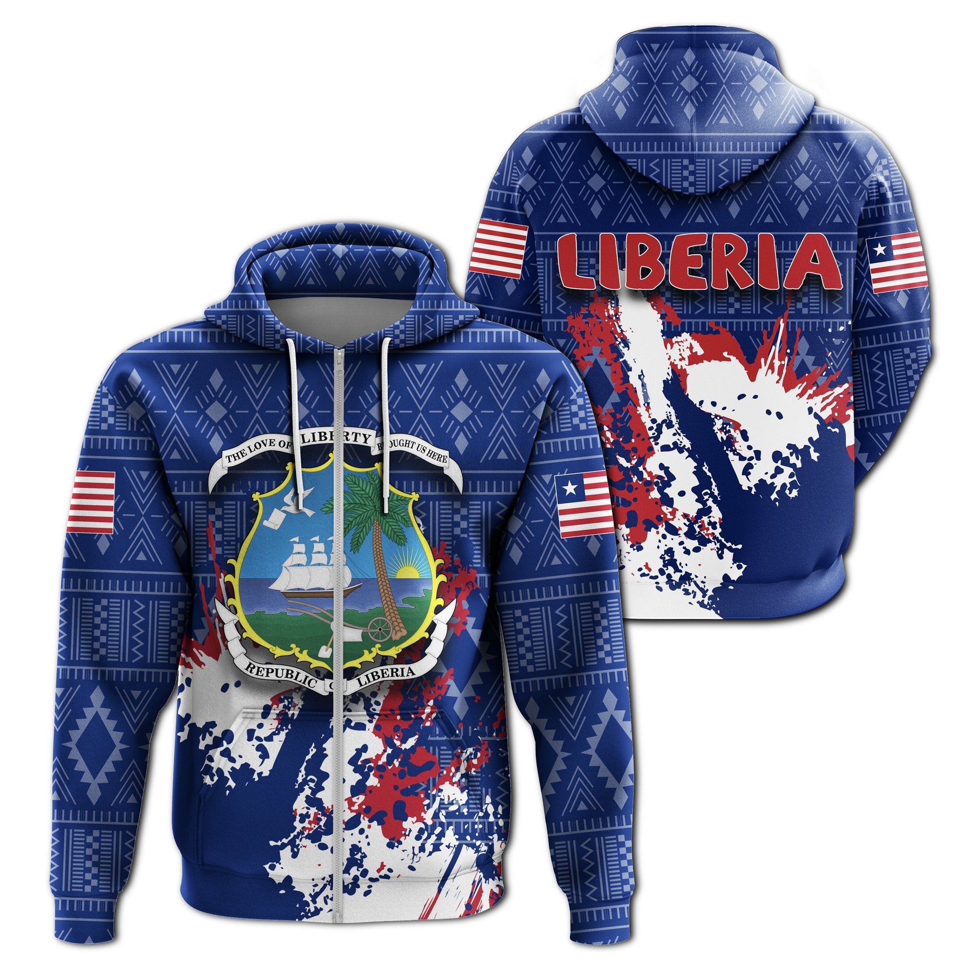 african-hoodie-liberia-coat-of-arms-zipper-hoodie-spaint-style
