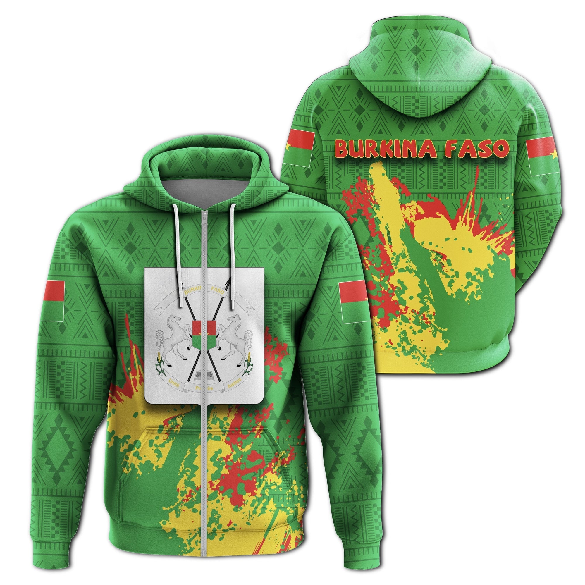 african-hoodie-burkina-faso-coat-of-arms-zipper-hoodie-spaint-style