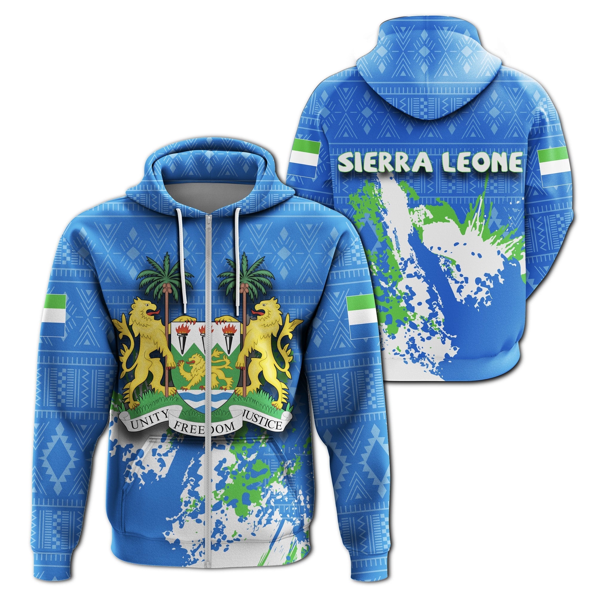 african-hoodie-sierra-leone-coat-of-arms-zipper-hoodie-spaint-style