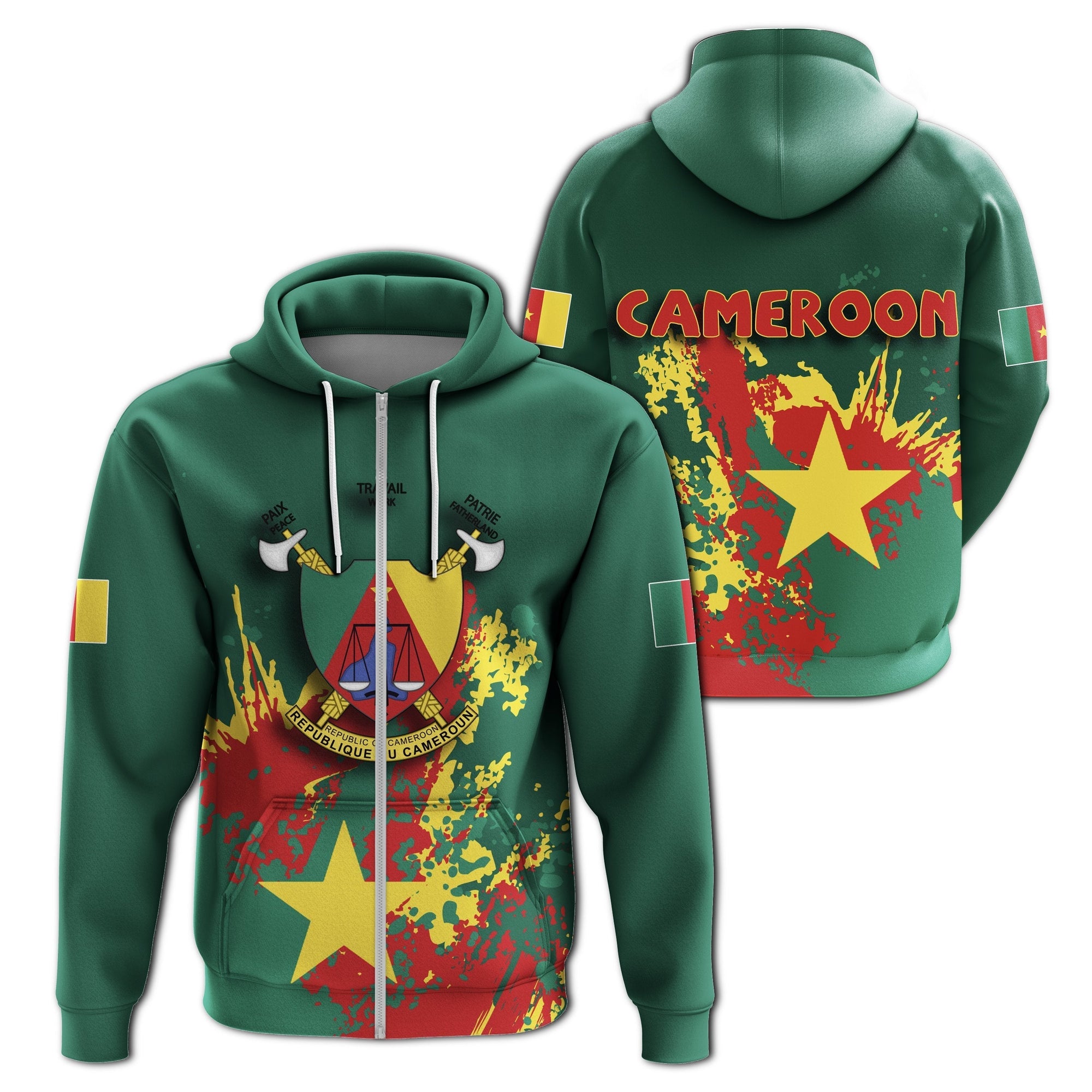 african-hoodie-cameroon-coat-of-arms-zipper-hoodie-spaint-style