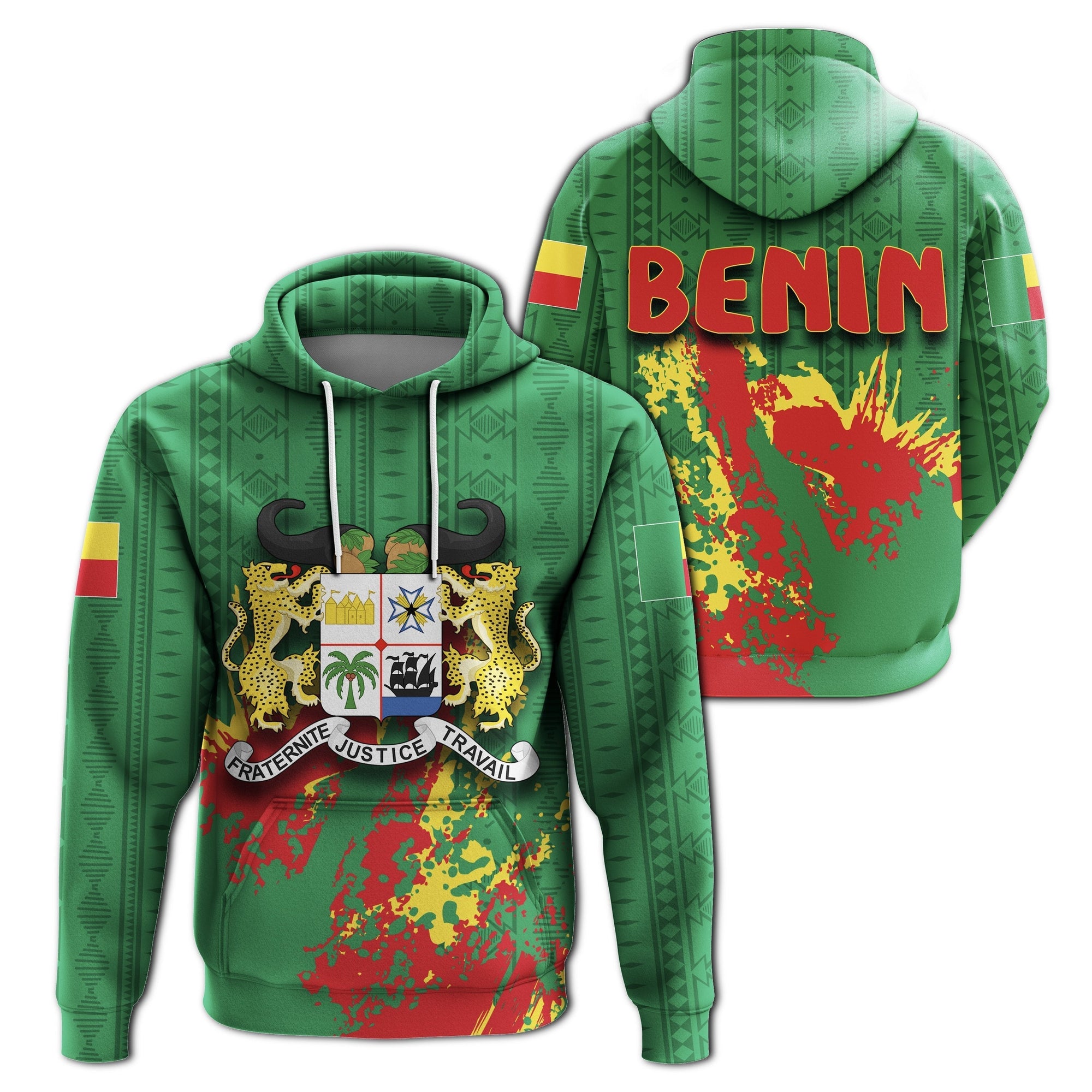 african-hoodie-benin-coat-of-arms-hoodie-spaint-style