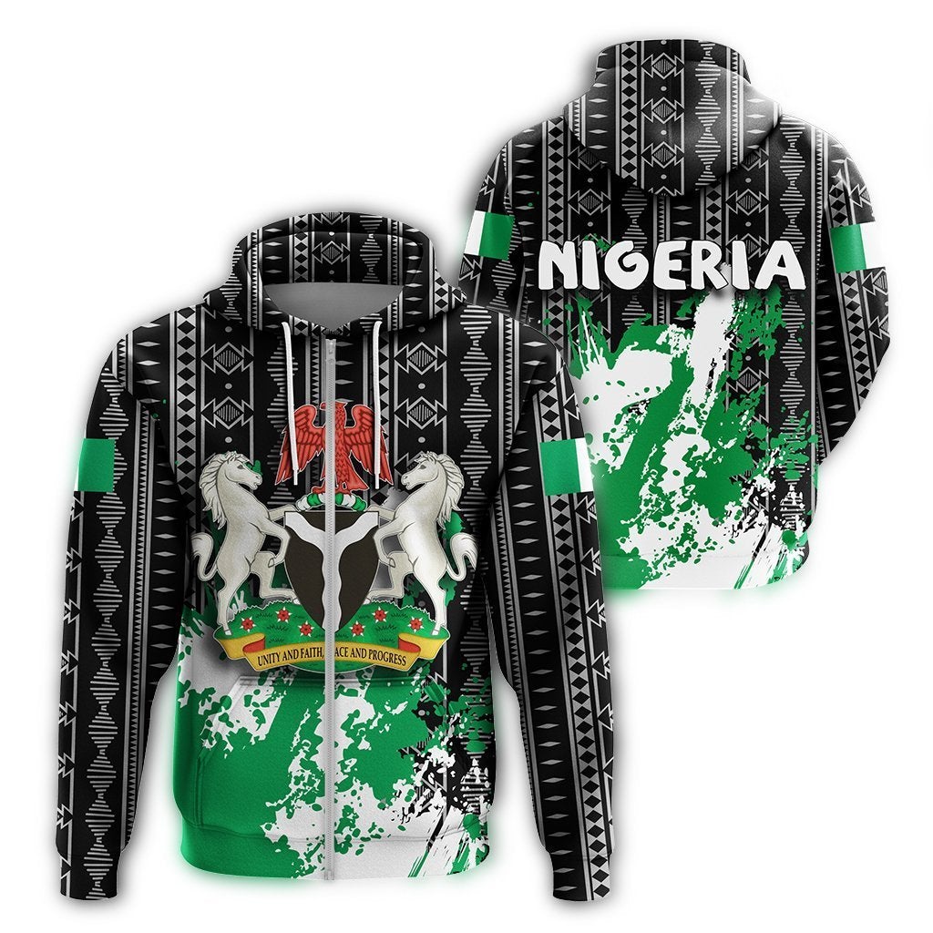 african-hoodie-nigeria-coat-of-arms-zipper-hoodie-spaint-style