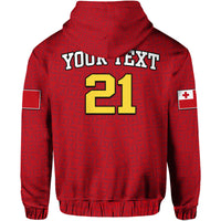 Custom Personalised Mate Maa Tonga Rugby Hoodie Tongan Kupesi Red Style - Wonder Print Shop
