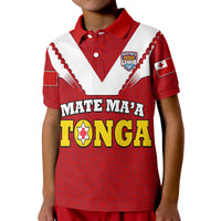 Custom Mate Maa Tonga Rugby Polo Shirt Tongan Kupesi Red Style - Wonder Print Shop