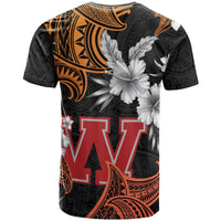 Custom Hawaii T Shirt Waialua High and intermediate School Tribal Pattern LT10 - Wonder Print Shop