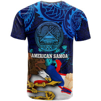American Samoa T Shirt Happy Independence Day Samoa with Eagles Polynesian Patterns LT10 - Wonder Print Shop