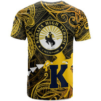 Hawaii Polynesian T Shirt Kohala High School Cowboy with Polynesian Patterns LT10 - Wonder Print Shop