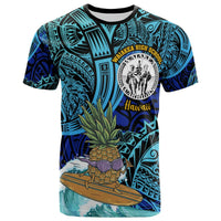 Custom Hawaii T Shirt Waiakea High School with Polynesian Culture and Tiki Surfer LT10 - Wonder Print Shop