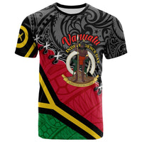 Vanuatu T Shirt Custom Vanuatu Independence Anniversary with Coat of Arms and Polynesian T Shirt LT10 - Wonder Print Shop