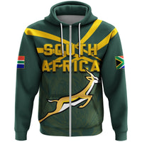 African Hoodie South Africa Springbok Zipper Hoodie - Rugby Fan - Wonder Print Shop