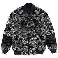 Viking Bomber Jacket Magic Fairyland Crow From Ancient Celtic Legend with Bandana Paisley Style RLT12 - Wonder Print Shop
