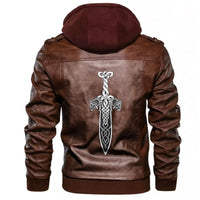 Viking Magical Sword Leather Jacket RLT12 - Wonder Print Shop