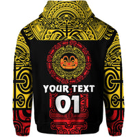 Custom Marquesas Islands Hoodie Marquesan Tattoo Simplified Version Yellow LT8 - Wonder Print Shop