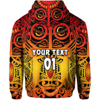 Custom Marquesas Islands Hoodie Marquesan Tattoo Original Style Gradient Red LT8 - Wonder Print Shop