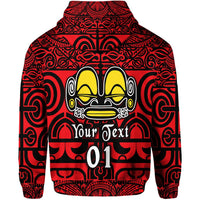 Custom Marquesas Islands Hoodie Marquesan Tattoo Simple Style Red LT8 - Wonder Print Shop