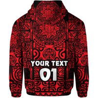 Custom Marquesas Islands Hoodie Marquesan Tattoo Unique Style Red LT8 - Wonder Print Shop