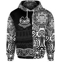 Custom Marquesas Islands Hoodie Marquesan Tattoo Unique Style Black LT8 - Wonder Print Shop