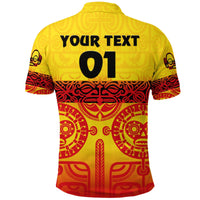 Custom Marquesas Islands Polo Shirt Marquesan Tattoo Special Style Gradient Yellow LT8 - Wonder Print Shop