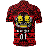 Custom Marquesas Islands Polo Shirt Marquesan Tattoo Simple Style Red LT8 - Wonder Print Shop