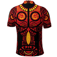 Marquesas Islands Polo Shirt Marquesan Tattoo Original Style Red LT8 - Wonder Print Shop
