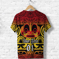 Custom Marquesas Islands T Shirt Marquesan Tattoo Simple Style Gradient Red LT8 - Wonder Print Shop